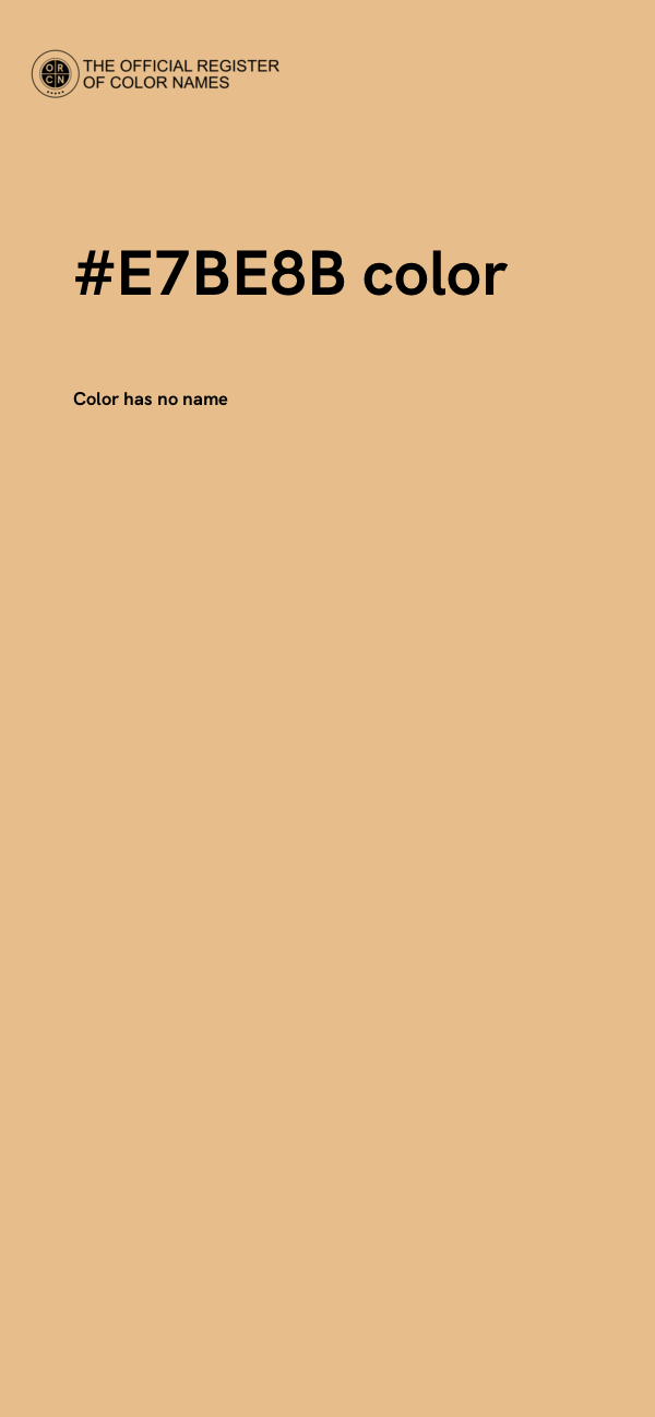 #E7BE8B color image
