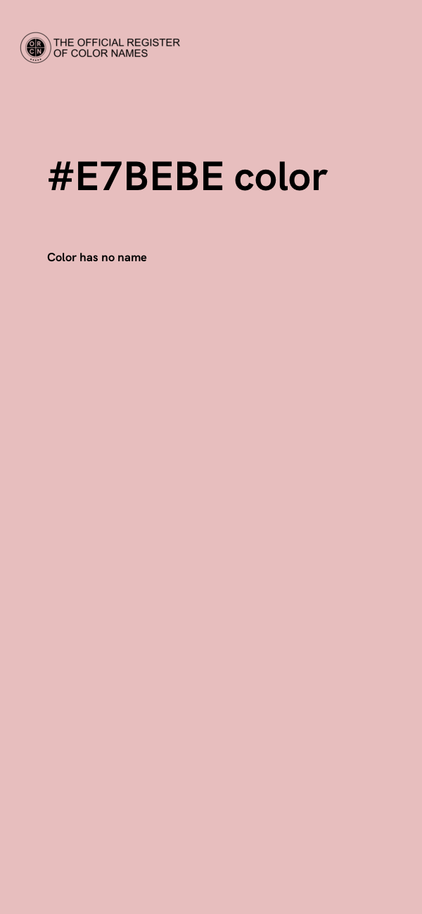 #E7BEBE color image