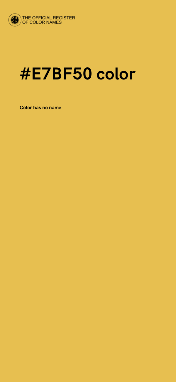 #E7BF50 color image