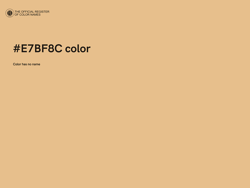 #E7BF8C color image
