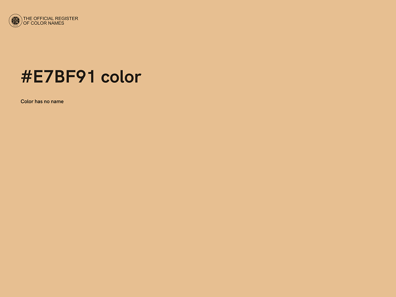 #E7BF91 color image