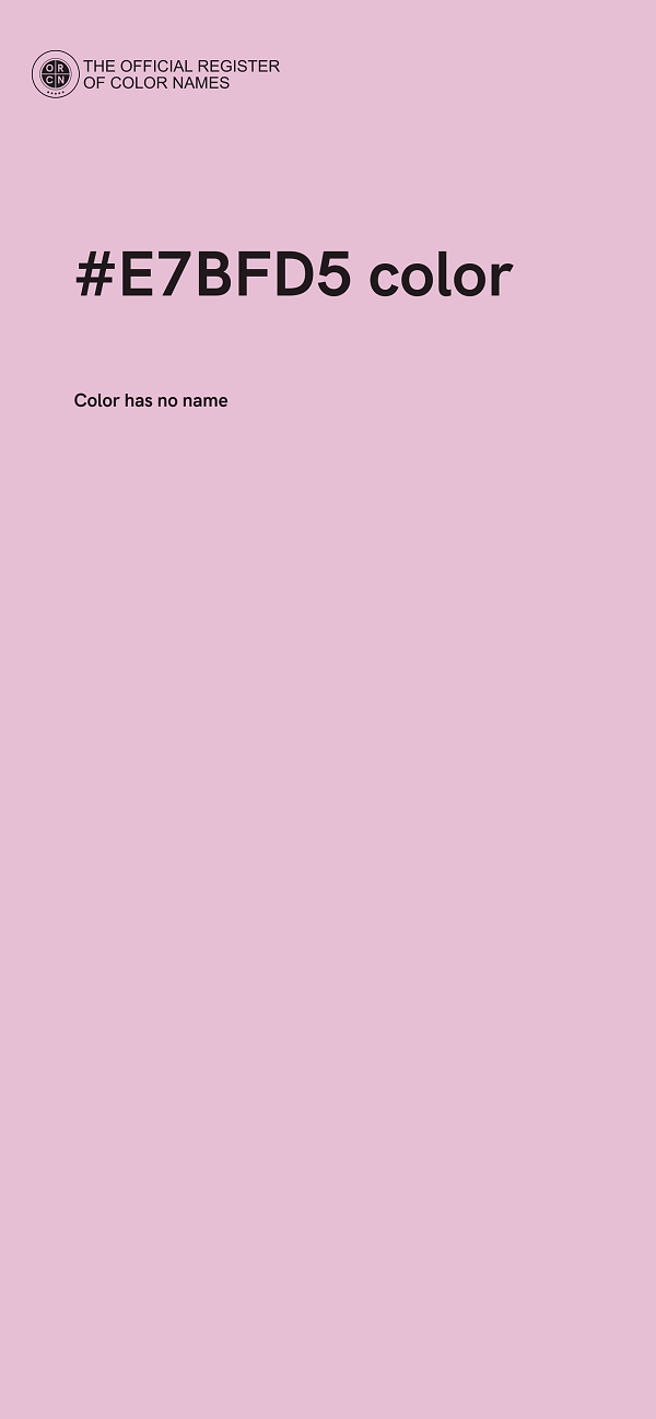 #E7BFD5 color image