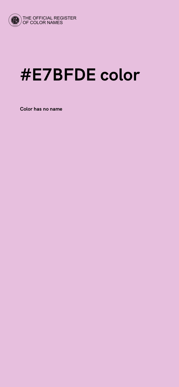 #E7BFDE color image