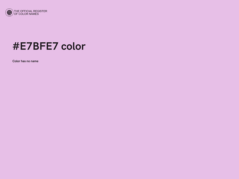 #E7BFE7 color image