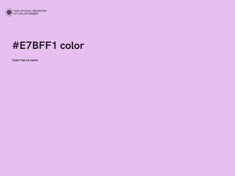 #E7BFF1 color image