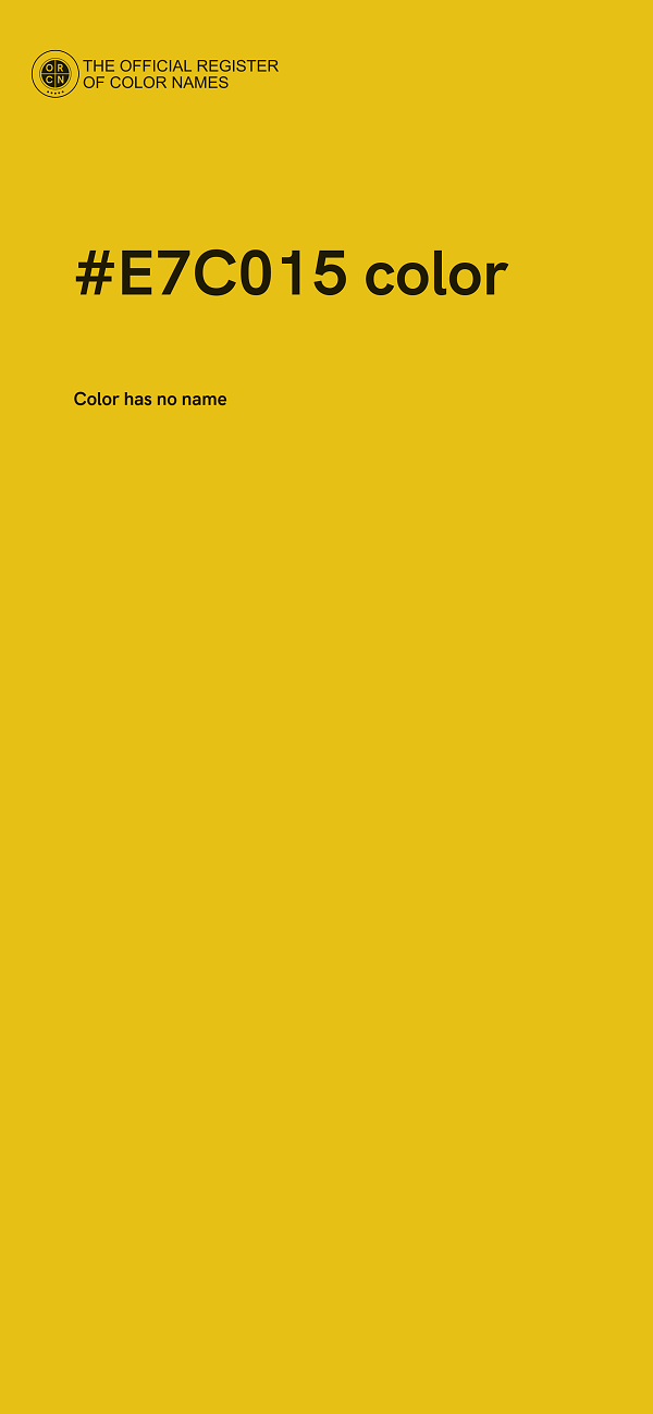 #E7C015 color image