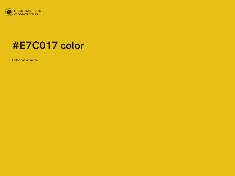 #E7C017 color image