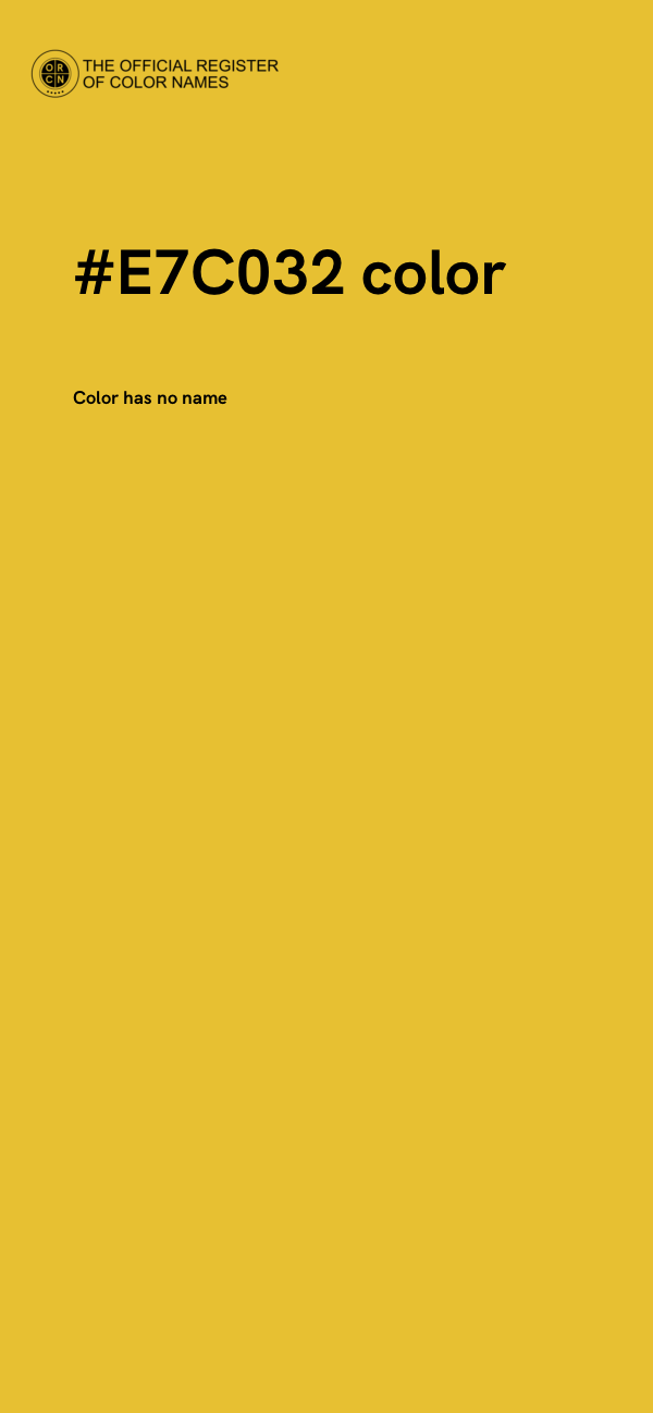 #E7C032 color image