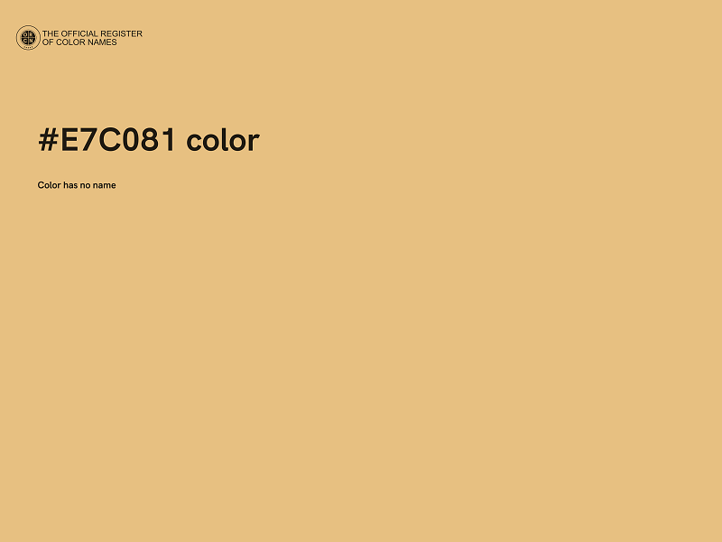 #E7C081 color image