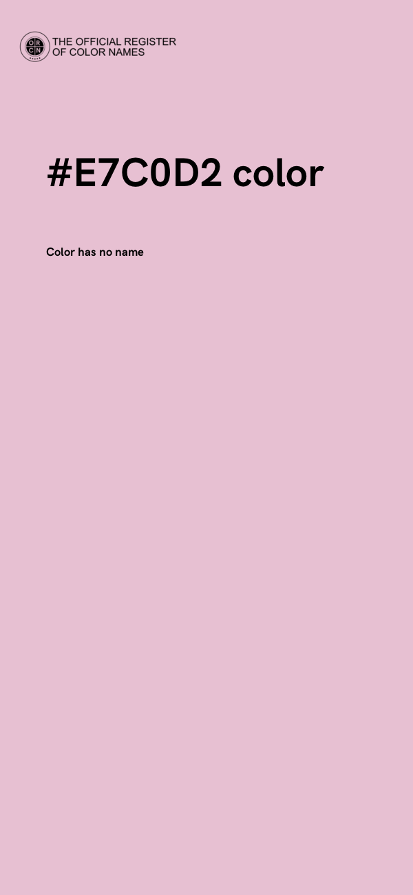 #E7C0D2 color image