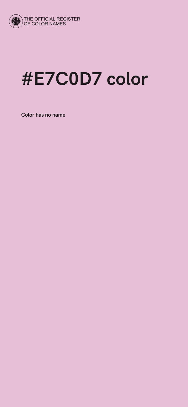 #E7C0D7 color image