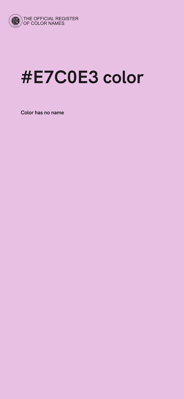 #E7C0E3 color image