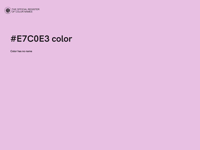 #E7C0E3 color image