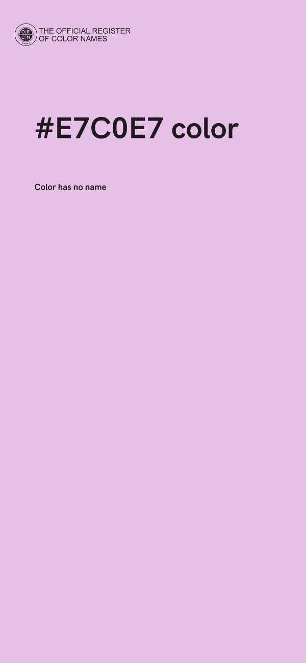 #E7C0E7 color image