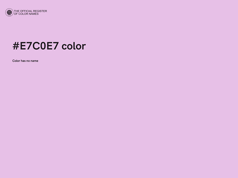 #E7C0E7 color image