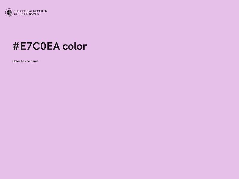 #E7C0EA color image