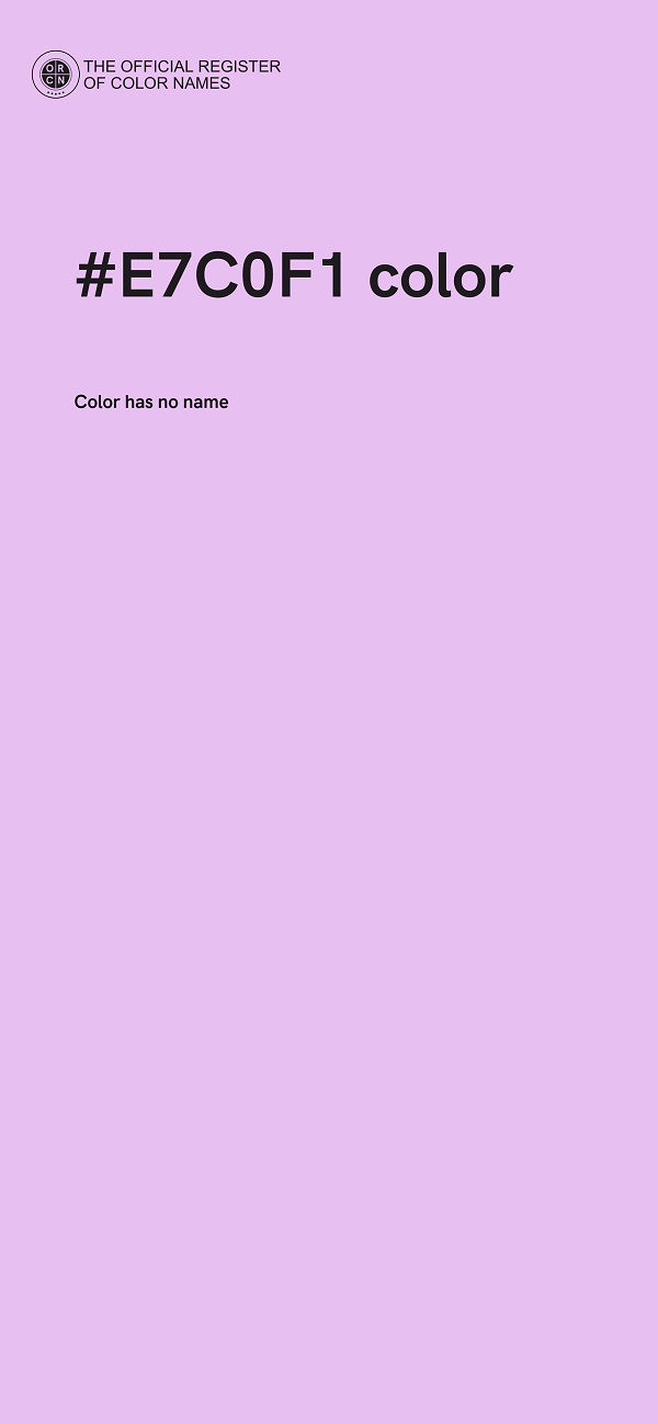 #E7C0F1 color image