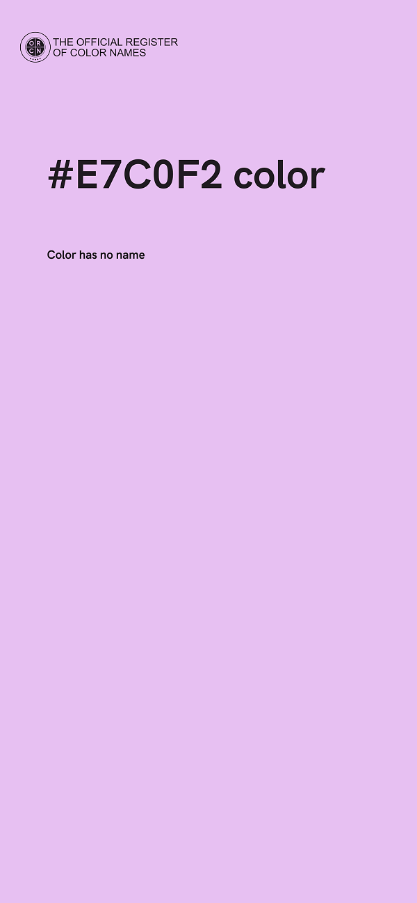 #E7C0F2 color image