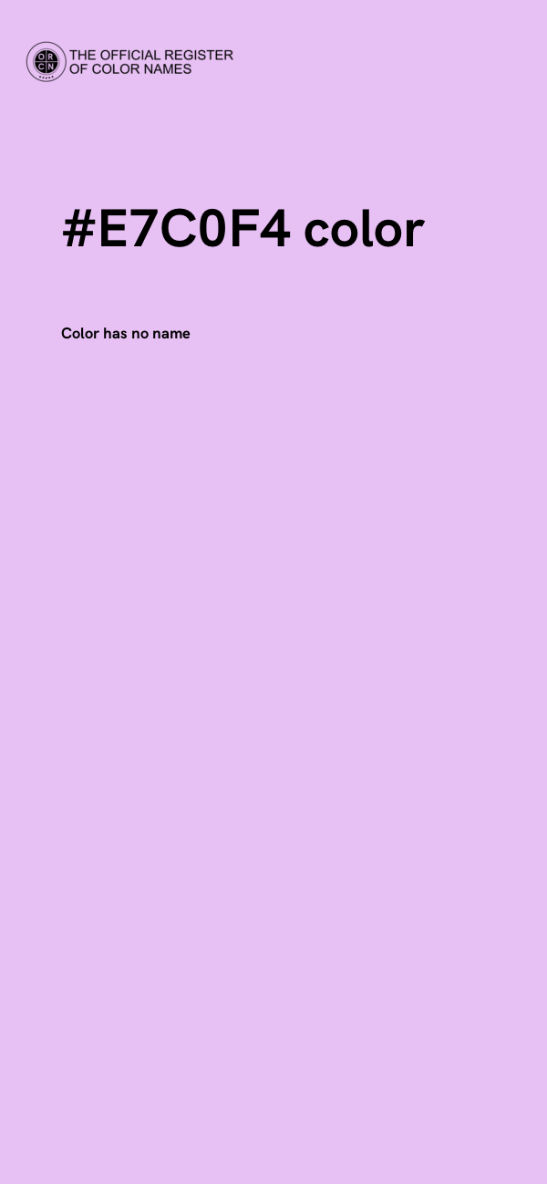 #E7C0F4 color image
