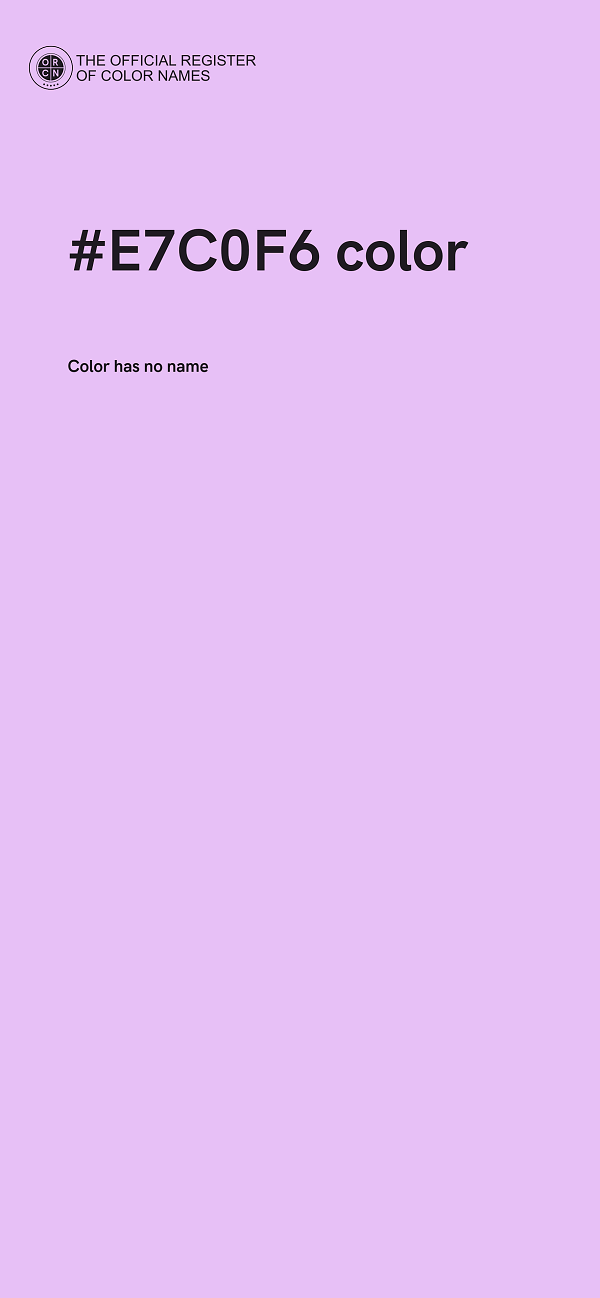 #E7C0F6 color image