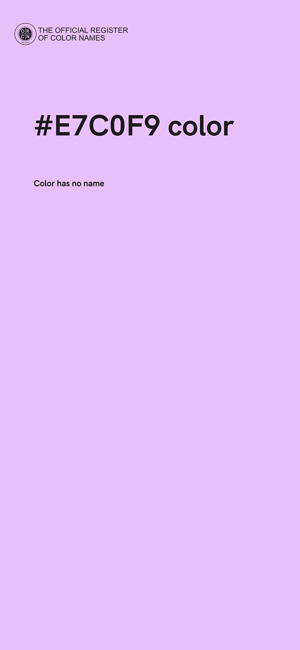 #E7C0F9 color image