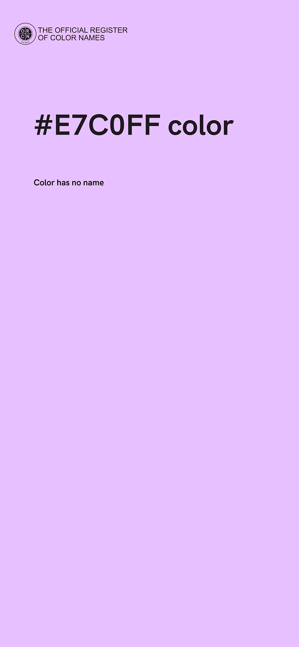 #E7C0FF color image