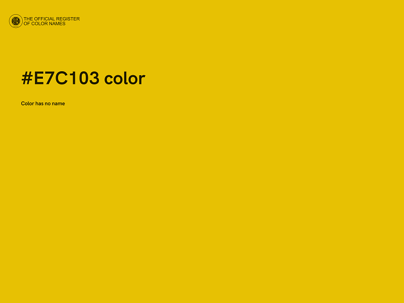 #E7C103 color image