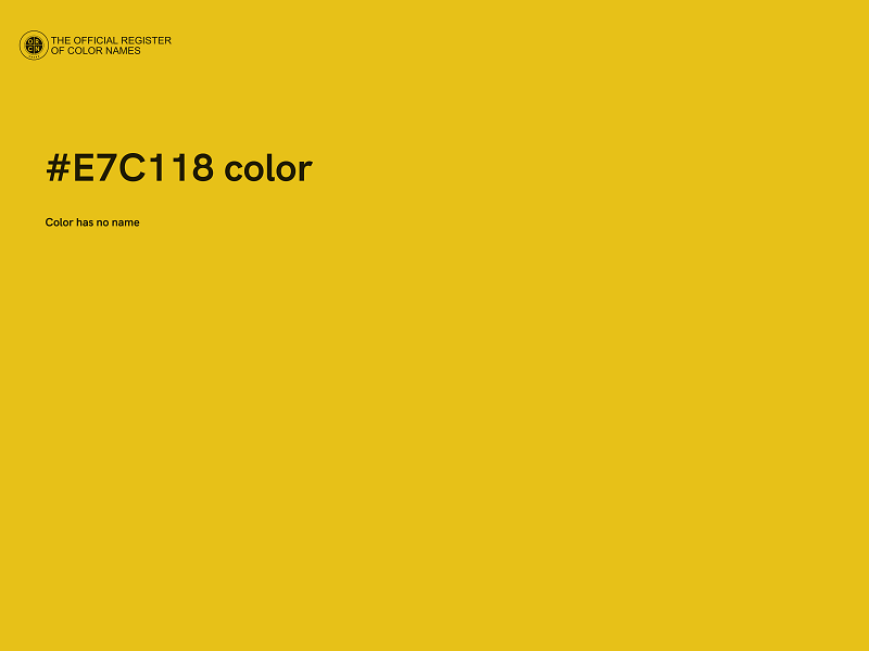 #E7C118 color image