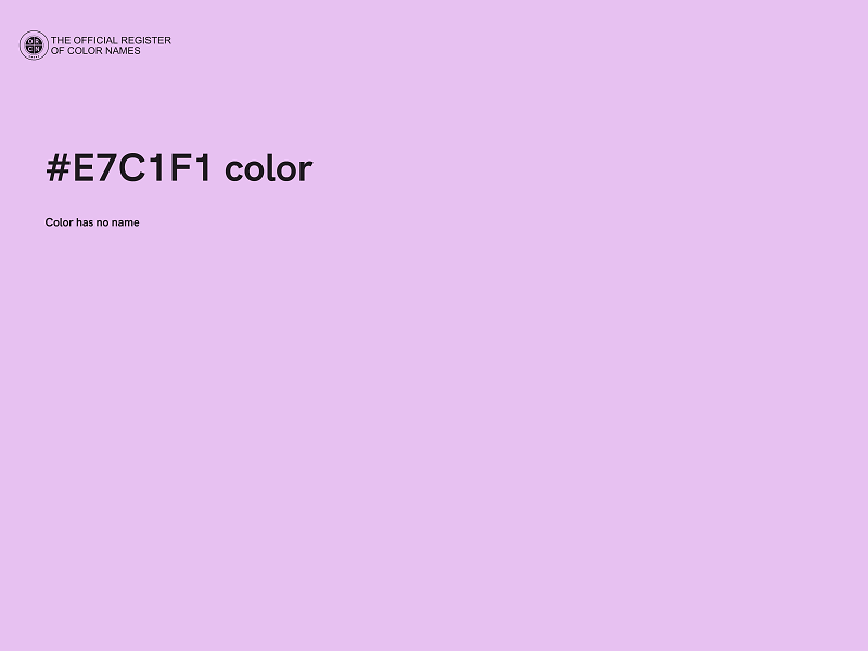 #E7C1F1 color image