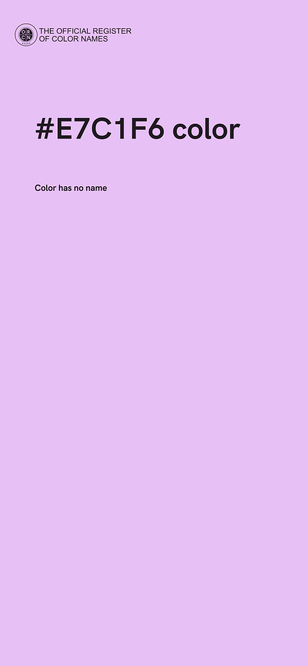 #E7C1F6 color image
