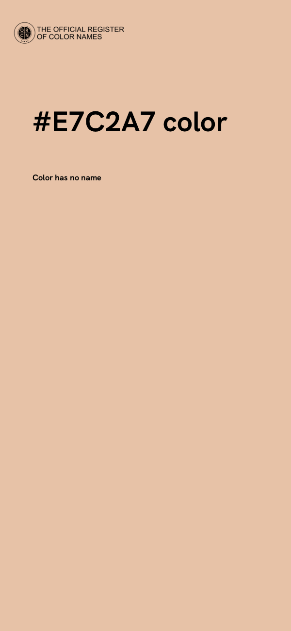 #E7C2A7 color image