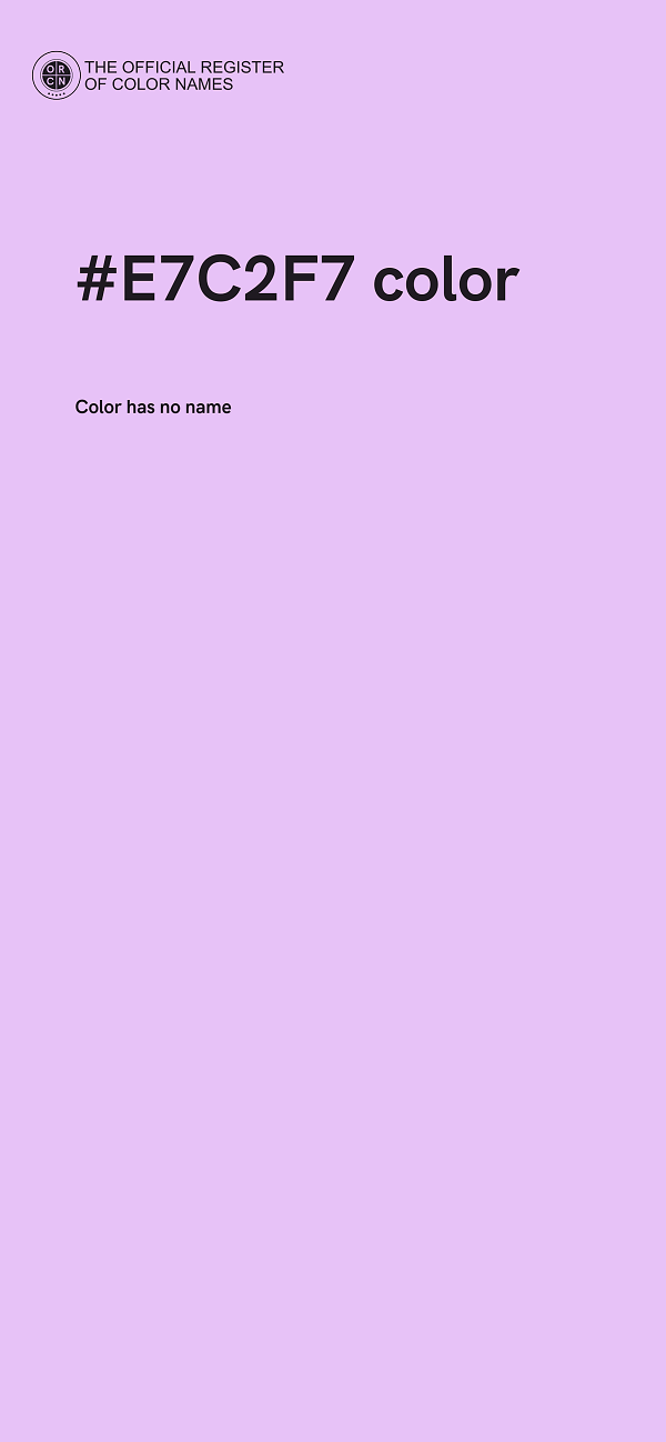 #E7C2F7 color image