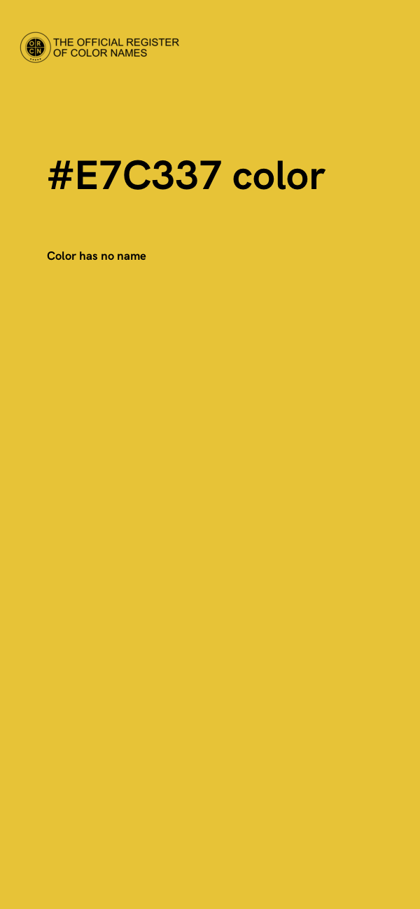 #E7C337 color image