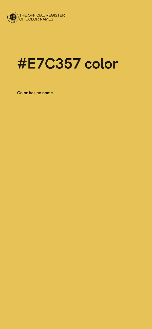 #E7C357 color image