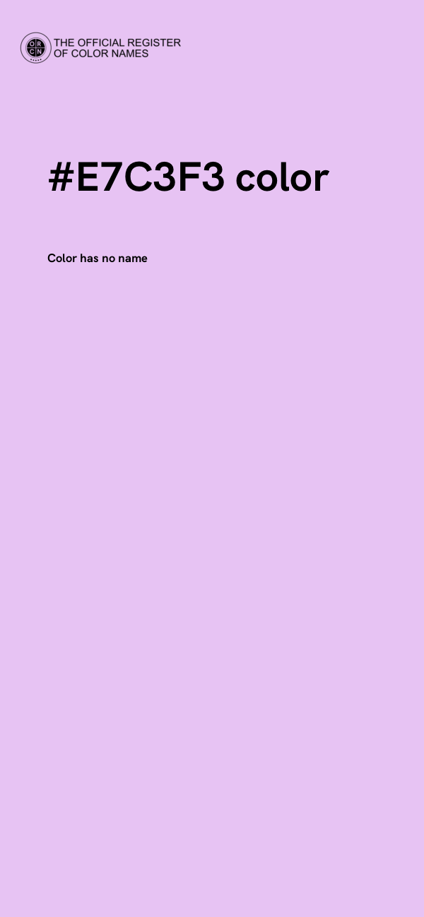 #E7C3F3 color image
