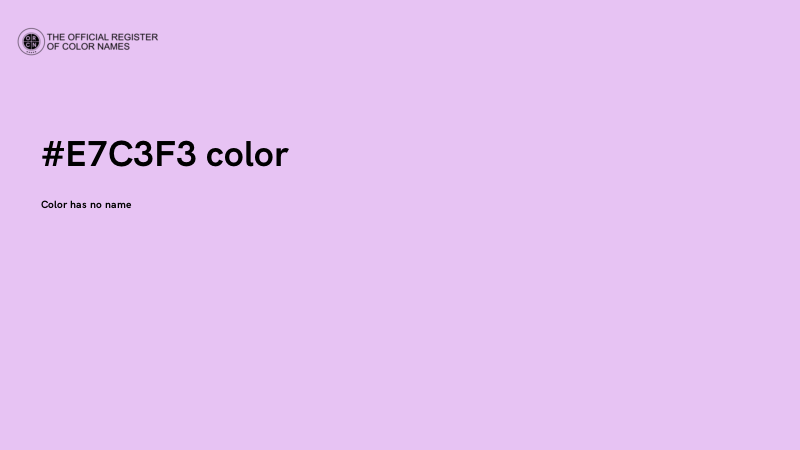 #E7C3F3 color image