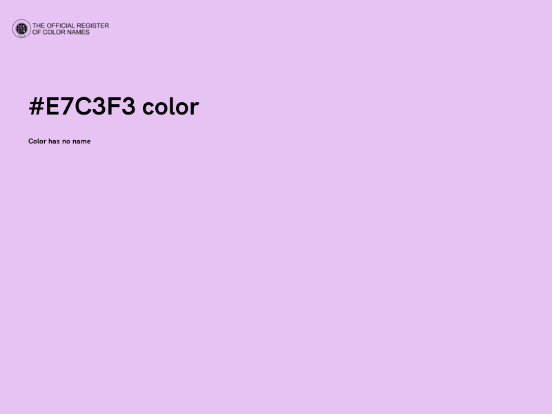 #E7C3F3 color image
