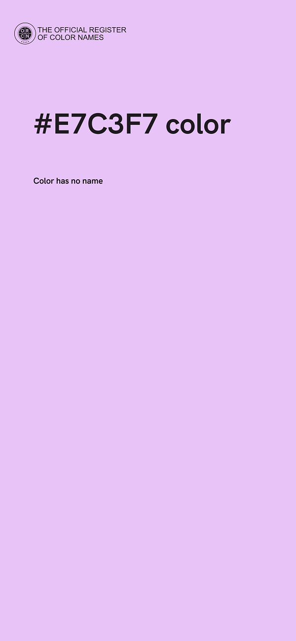 #E7C3F7 color image