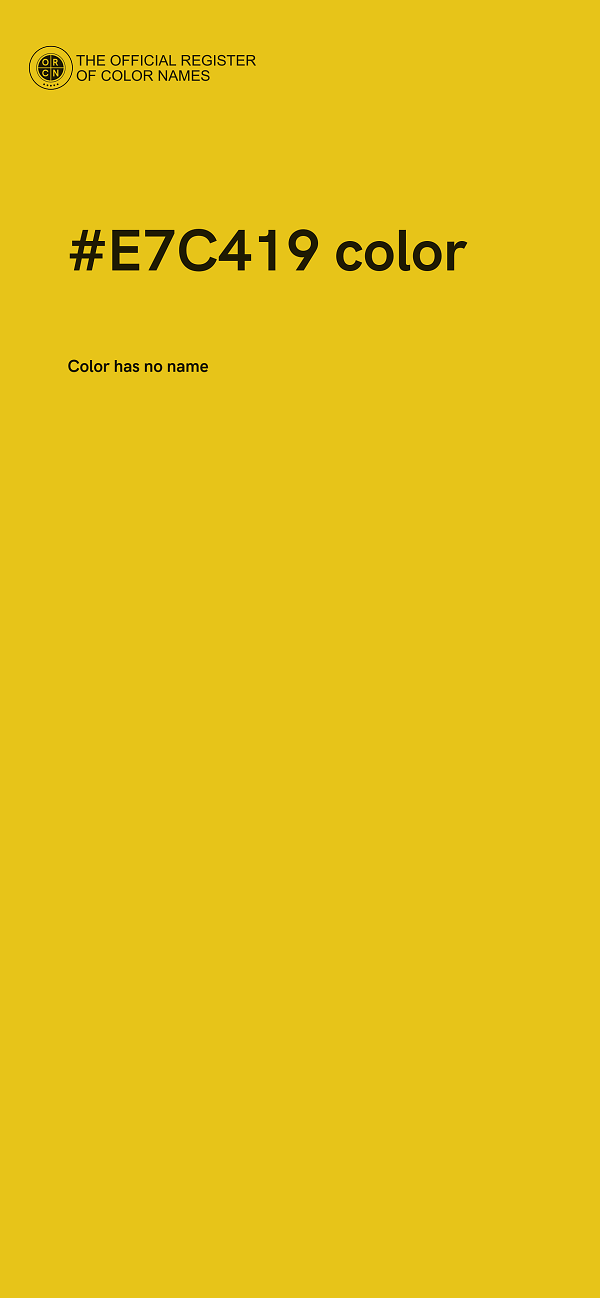 #E7C419 color image