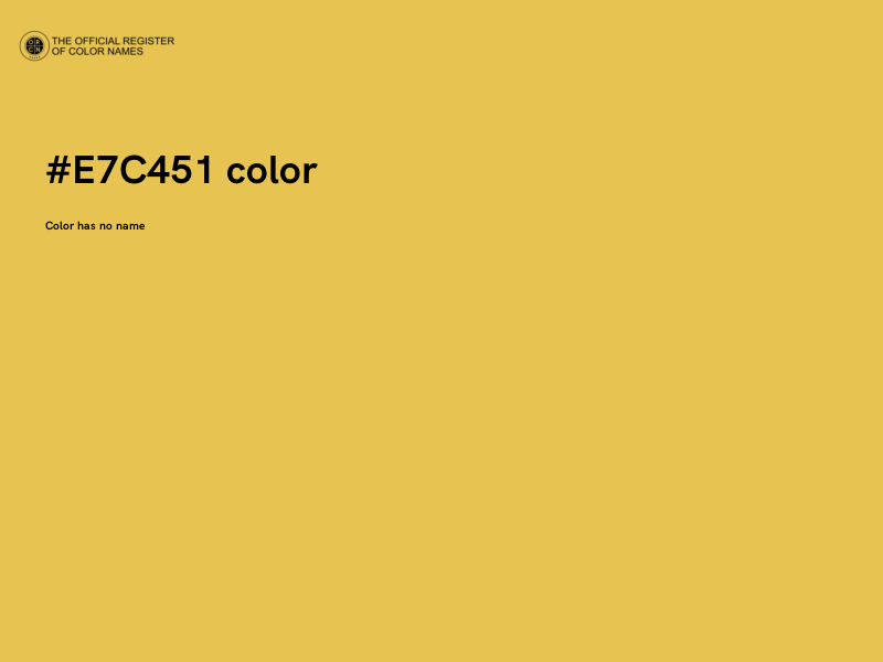 #E7C451 color image