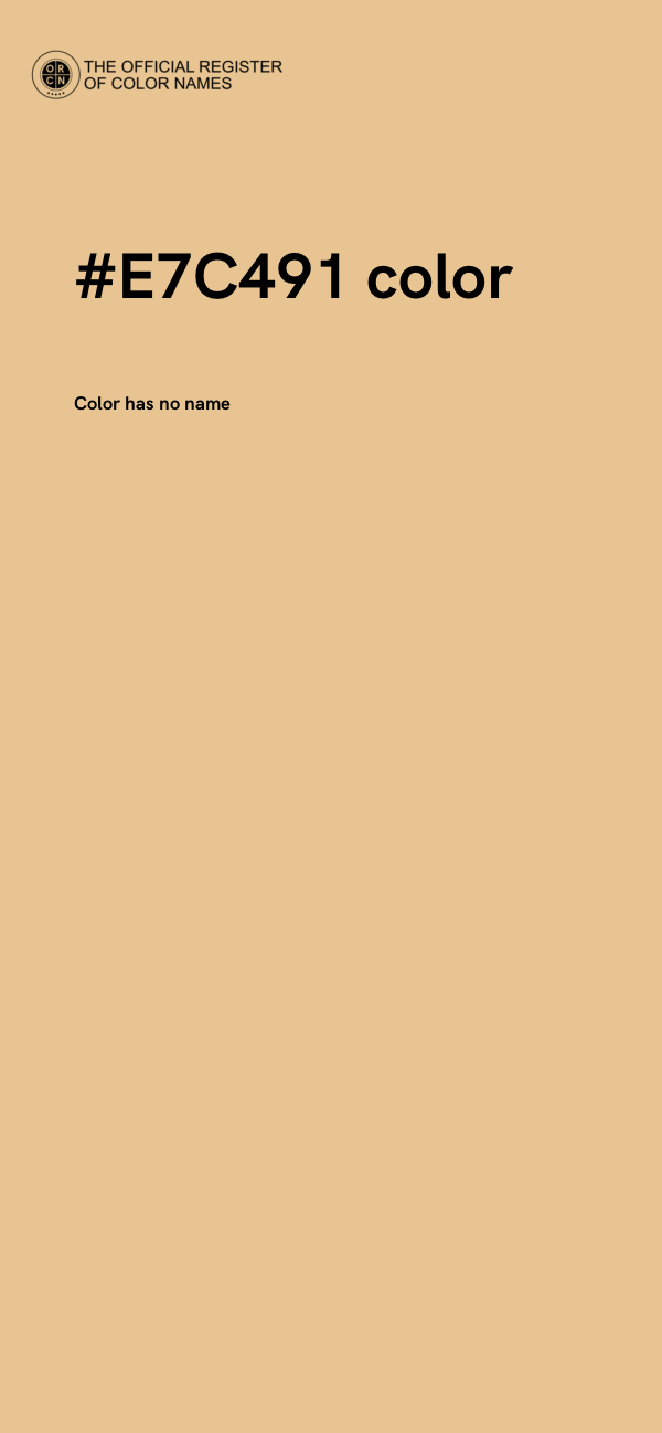 #E7C491 color image
