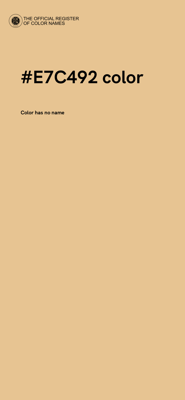 #E7C492 color image