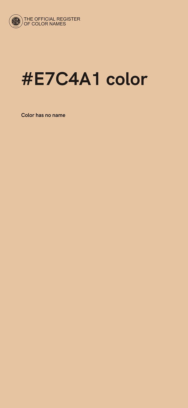 #E7C4A1 color image