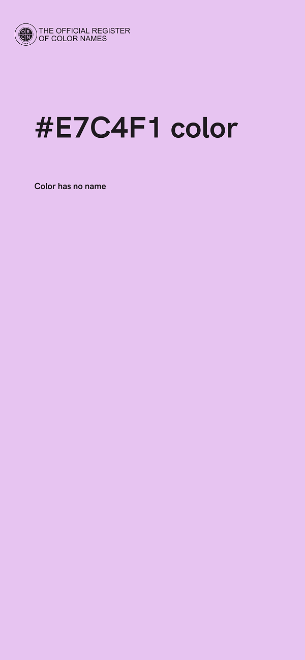 #E7C4F1 color image
