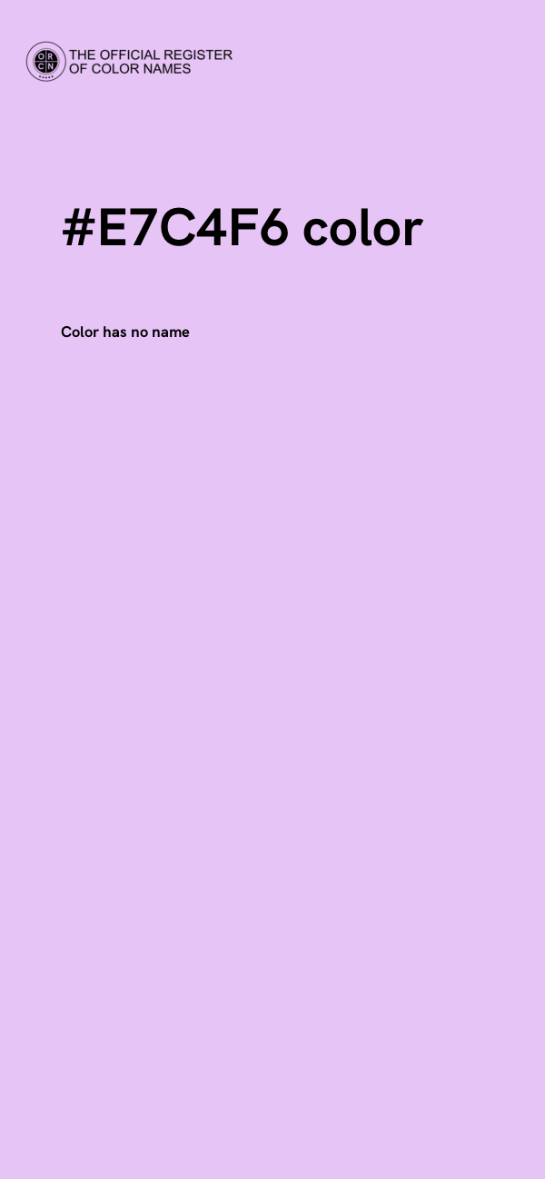 #E7C4F6 color image