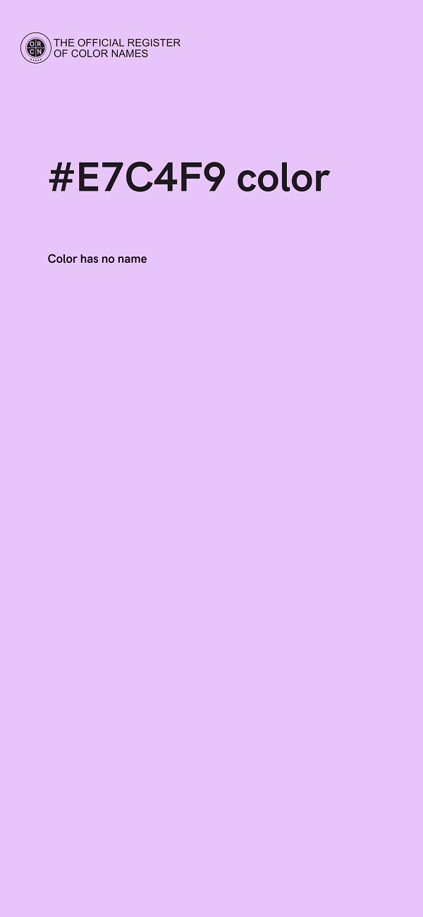 #E7C4F9 color image