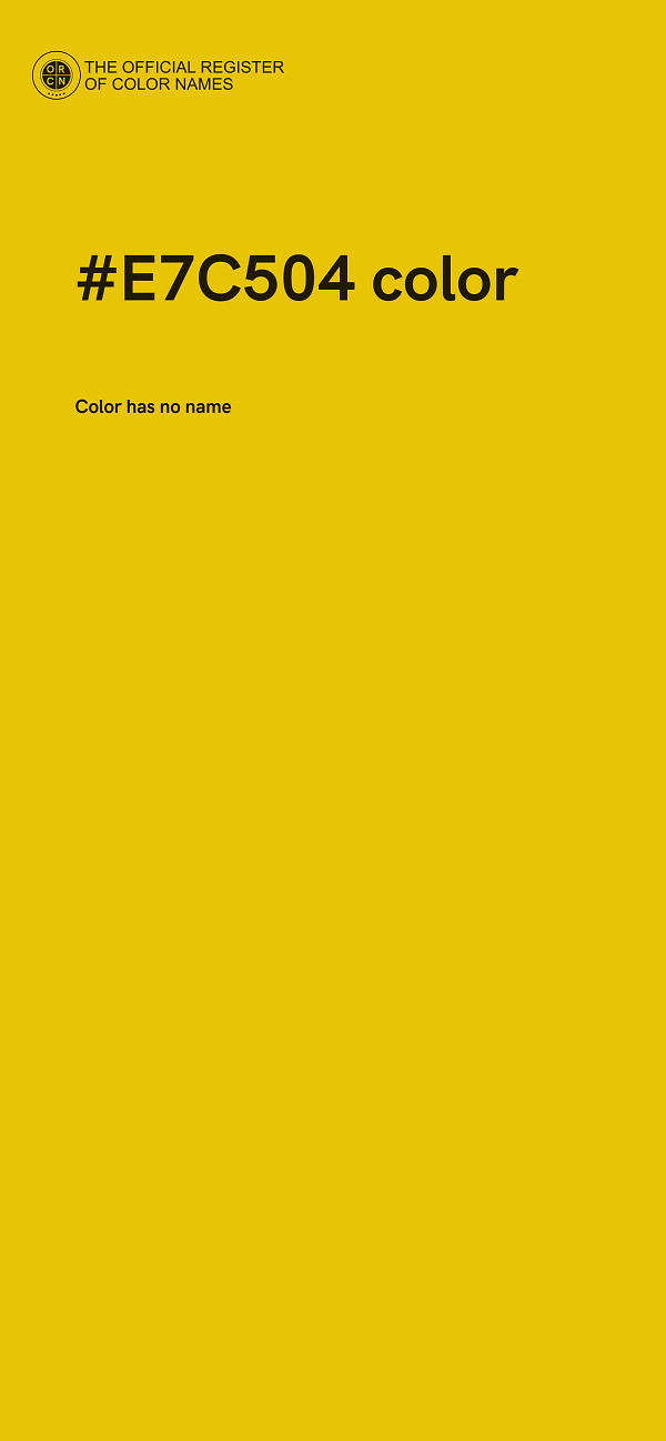 #E7C504 color image