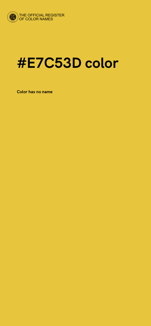 #E7C53D color image