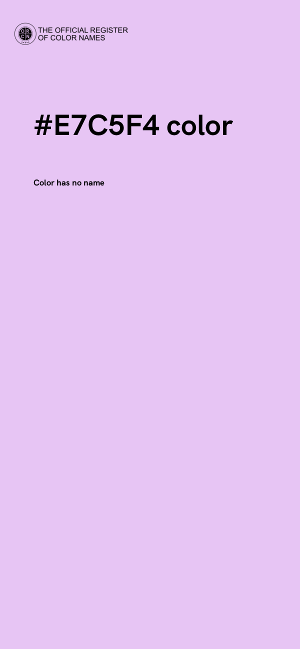 #E7C5F4 color image