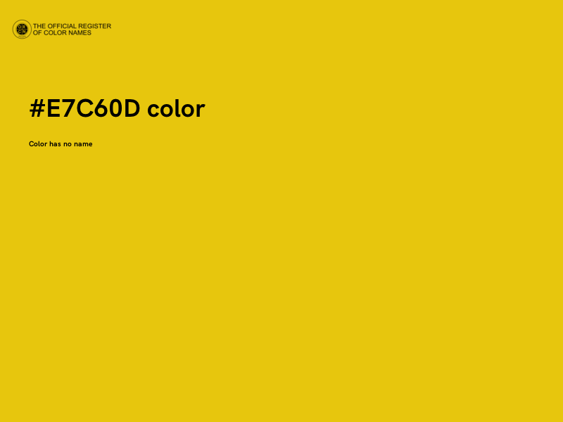 #E7C60D color image